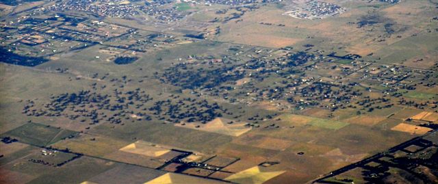 Aerial photo of Mickleham Victoria from north west
