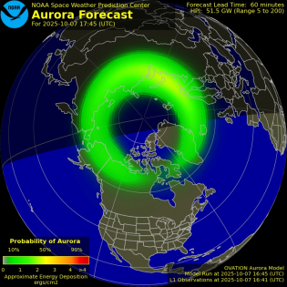 Current Northern hemispheric power input map