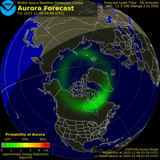 Current Northern hemispheric power input map