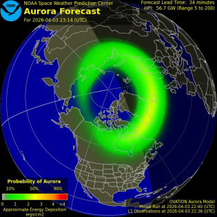 Current Northern hemispheric power input map