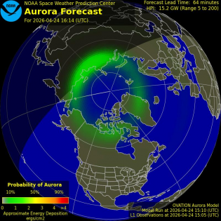 Current Northern hemispheric power input map