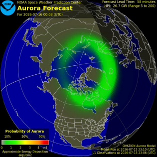 Current Northern hemispheric power input map