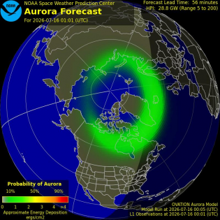 Current Northern hemispheric power input map