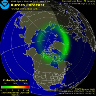 Current Northern hemispheric power input map