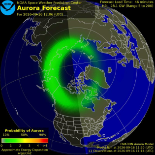 Current Northern hemispheric power input map